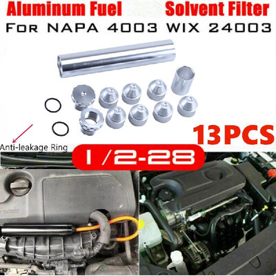 

58-24 Aluminum Car Fuel Filter Trap Solvent for NAPA 4003 WIX 24003 6061-T6 Seal Only for Car Used