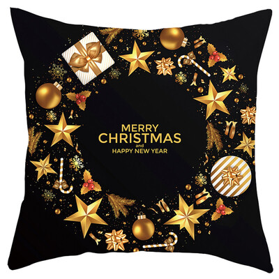 

Tailored Merry Christmas Short Plush Pillowcase Sofa Pad Set Home Decoration 18x18 Inch