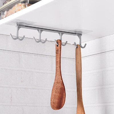 

Cupboard Hanging Hook Kitchen Storage Hanger Chest Storage Organizer Holder Kitchen Bedroom Bathroom Sundries Hooks Type Rack Grey