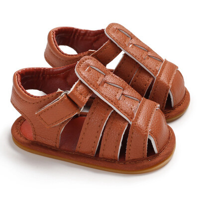 

Summer Baby Boys Breathable Anti-Slip PU Shoes Sandals Toddler Soft Soled First Walkers Baby Shoes