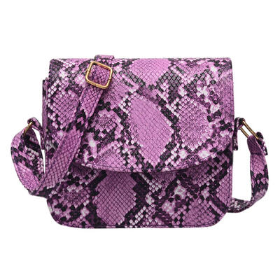 

Snake Print Shoulder Messenger Handbags Women Leather Flap Crossbody Bags