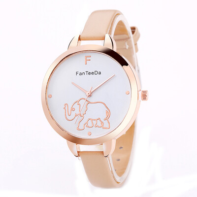

Fanteeda FD057 Women Unique Dial Pu Band Quartz Watch