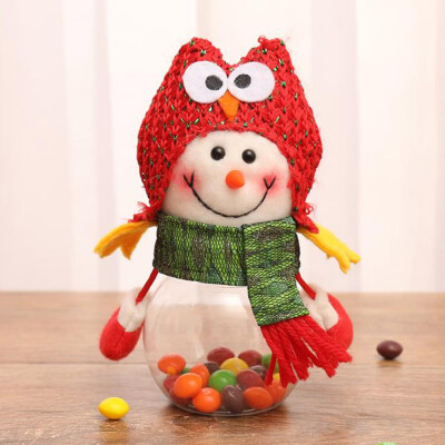 

Cute Christmas Candy Storage Can Decor For Home Gift Biscuit Food Storage Jarcandy Jar