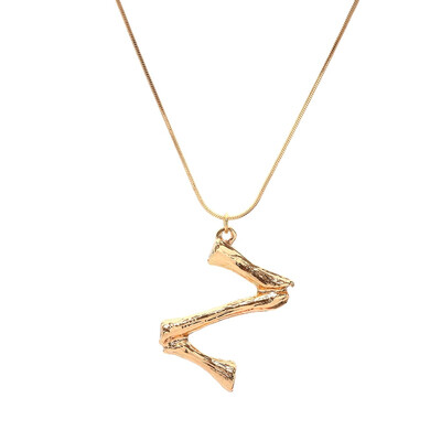 

Gold Letter Necklace Hot Fashion Vintage Jewelry Hyperbole Big English Letter Pendant Gold Chain Dangle Necklace For Women Gift