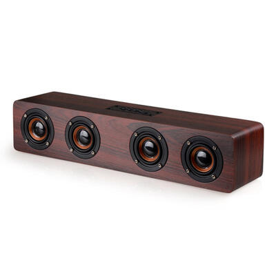 

W8 Bluetooth Speakers Wireless Stereo Subwoofer Altavoz Wood Home Audio Desktop Speaker
