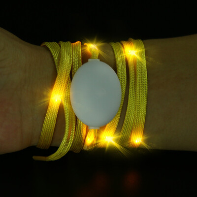 

〖Follure〗Colorful LED Change Shoelace Luminous Glow Light Up Nylon Strap Night Club Party