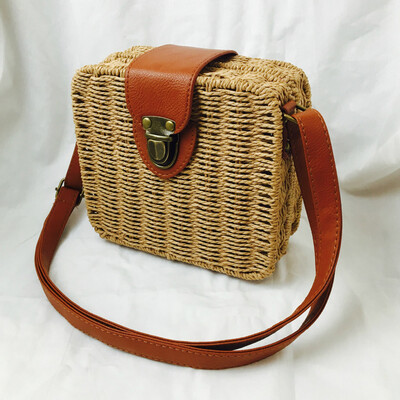 

Bohemian Fashion Women Candy Color Straw Bag Ladies Small Shoulder Bags Beach Bag Crossbody Bags for Women