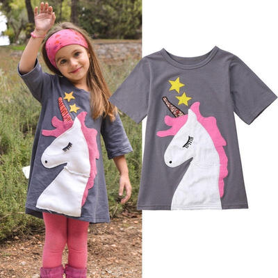 

Details about Summer Sundress Infant Baby Girls Dress Unicorn Dresses Casual Outfits Clothing
