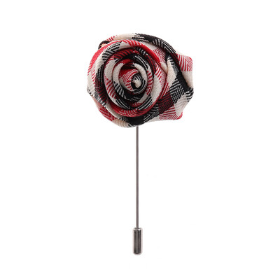 

ROSE PIN Handmade Flower Brooch Boutonniere Suit Lapel Wedding Party Accessory