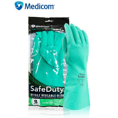 

Medicom 1159 Safety Gloves Anti-chemical Nitrile Rubber Protective Gloves Wear-resistant Waterproof Non-slip Thick Gloves