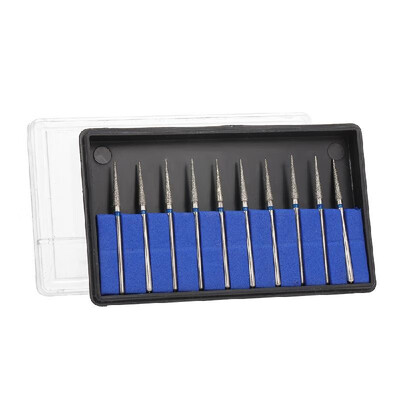 

10pcs 235mm Shank Diamond Grinding Burs Drill Bits For Dental Grinding Wheel Shape Burs Dental Polishing Burs