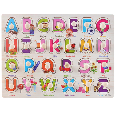 

Gotoamei Letter Wooden Puzzle Educational Developmental Baby Kids Training Toy