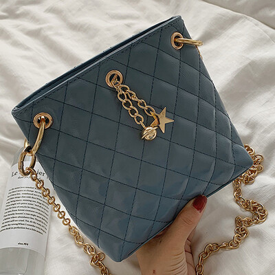 

Korean version chain network celebrity bucket bag new 2019 hundred girls single shoulder oblique bag tide