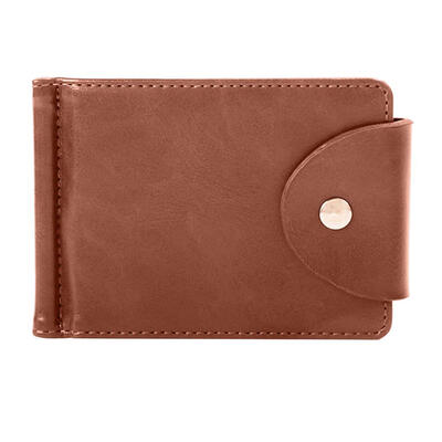 

Casual Men Solid Color Short Wallet Bags PU Leather Card Holder Coin Purse