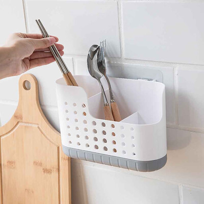 

Gobestart Kitchen Drying Holder Tray Wall Mounted Spoon Chopsticks Draining Storage Rack