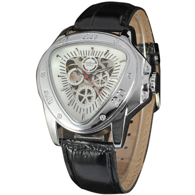 

Winner full hollow mens mechanical watch mens watch mens mechanical watch triangle