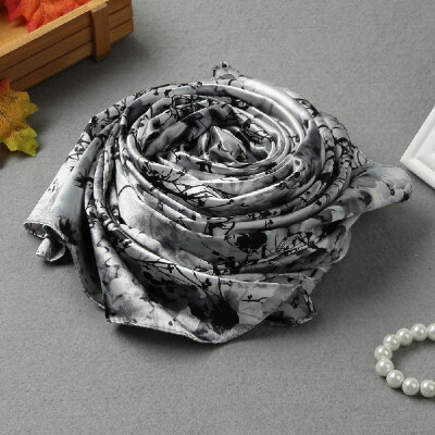 

New Fashion Women Silk Scarf Special Pattern Print Long Shawl Elegant Vintage Soft Cape