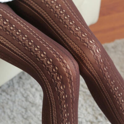 

Sexy Fishnet Hollow Out Lace Vertical Strips Pantyhose Tights Women Stockings