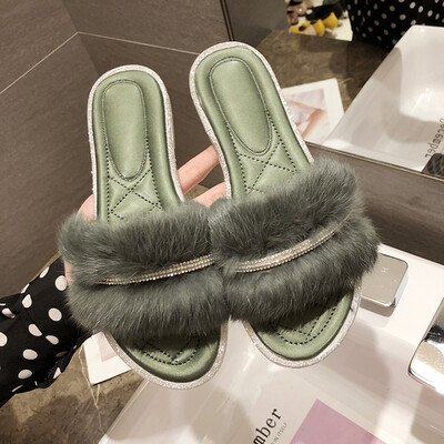 

Super Fire Mao Mao Slippers Wear Fashion Joker Lady Lovely ins Sandals Flat Tide