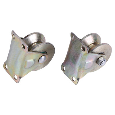 

Greensen 2pcs 2 V Type Wheel Track Rail W Bracket Sliding Gate Roller Steel