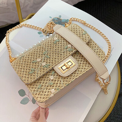 

Summer womens new 2019 oblique satchel bag with ins chain single shoulder bag made of small square bag made by Herba officinalis