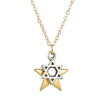 

Minimalism Heart Star Moon Necklace Round Hollow Choker Necklaces Korean Metal Gold Pendant Necklace For Women Couple Jewelry