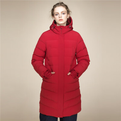 

Giordano Womens Down Mid-length Washable Hooded Jacket Womens Down Jacket 05377669 24 Logo Red Large Size 16584A