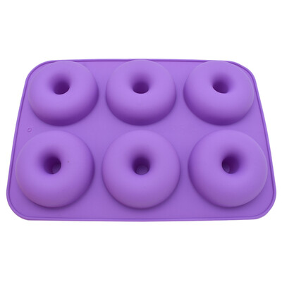 

Siaonvr 6-Cavity Silicone Donut Baking Pan Non-Stick Mold Dishwasher Decoration Tools