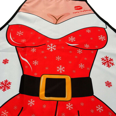 

Tailored Christmas printing lady sexy whimsical novelty gift kitchen apron