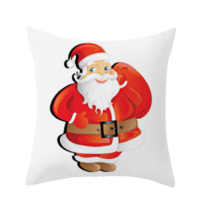 

〖Follure〗Christmas Dog Linen Cushion Cover Throw Pillow Case Sofa Bed Home Decor Xmas