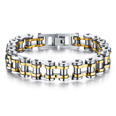 

Korean Titanium Steel Mens Motorcycle Chain Bracelet