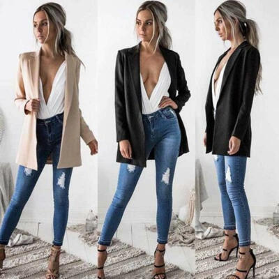 

Fashion Women Ladies Long Sleeve Cardigan Casual Blazer Suit Jacket Coat Outwear