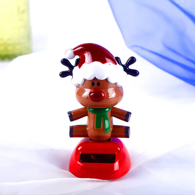 

〖Follure〗Solar Innovative Swing Head Shaking Doll Moving Head Christmas Gift Car Decor