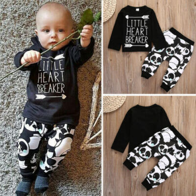 

2pcs Kids Baby Boy Cotton Clothes T-shirt Tops Long Pants Trousers Outfit Set