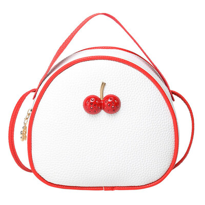 

Women Fashion Litchi Grain Cherry Color Block Shoulder Bag Crossbody Purse Pouch