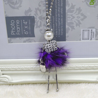 

Doll Pendant Poupee Necklace Pendantifs Femme Jewelry Girls Gifts Collier Plated Pendant Collar Chain