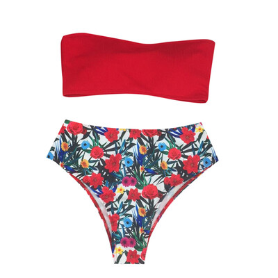

Saidsome Women One-should Bandage Bikini Set Brazilian Swimwear Beachwear Swimsuit