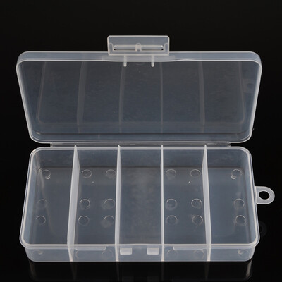 

Saidsome Plastic Fishing Lure Bait Hook Tackle Storage Box Case Container5 Compartments fishing bait fishing lure
