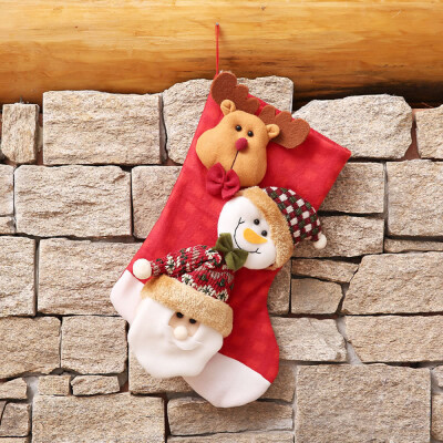 

〖Follure〗Happy New Year Christmas Stocking Sock Candy Gift Bag Xmas Tree Hanging Ornament