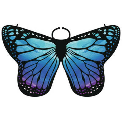 

New Hot Children Girl Colorful Cloak Butterfly Cape Scarf Monarch Butterfly Cloak Wing Decoration Festive Party Supplies