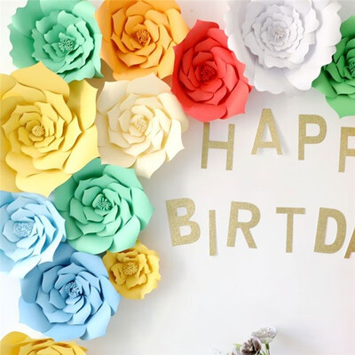 

1pcs 30Cm Paper Flower Backdrop Wall Large Rose Flowers Wedding Party Decor Decoration Baby Party Supplie
