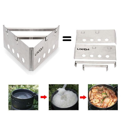 

Lixada Portable Stainless Steel Lightweight Wood Stove Outdoor Cooking Picnic Camping Backpacking Burner