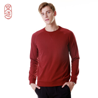 

JZAO mens sweater round neck long-sleeved casual pullover 2018 autumn&winter casual hatless sweater XL code
