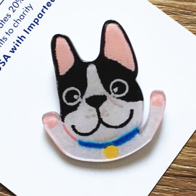 

Fashion Hot Funny Charm Cute Cartoon 1pcs Animal Husky Pet Acrylic Collar Pins Badge Corsage Acrylic Badge Cute Cat Dog