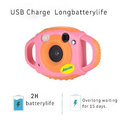 

Amkov Cute Digital Video Camera Max 5 Mega Pixels Built-in Lithium Battery Christmas New Year Present for Kids Children Boys Girl