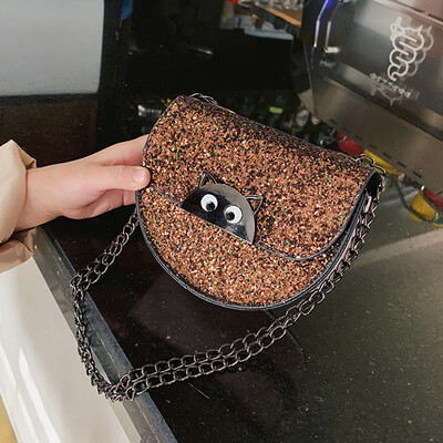 

Tailored Fashion Childrens Sequin Wild Shoulder Messenger Bag Coin Purse Pack For Child