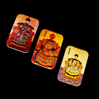

Chinese style creative portable makeup mirror fan portable folding small mirror