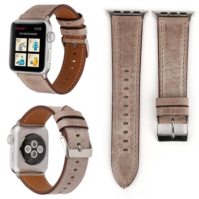 

Genuine Leather Watchband For Apple Watch 38Mm 42Mm Blue Pink Women Replacement Bracelet Strap Band For Iwatch 1 2 3