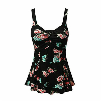 

Plus Size Summer Women Sexy Sleeveless Sling Vest Tank Top Blouse Floral T-Shirt