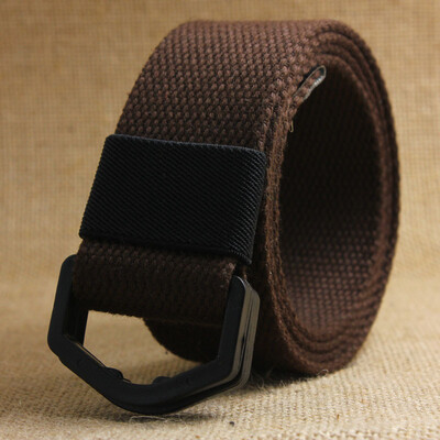 

High quality Mens & Womens Belt Anti Allergy Canvas Waistband D-ring Casual Webbing belts Jeans Fashion Unisex Waist Belt